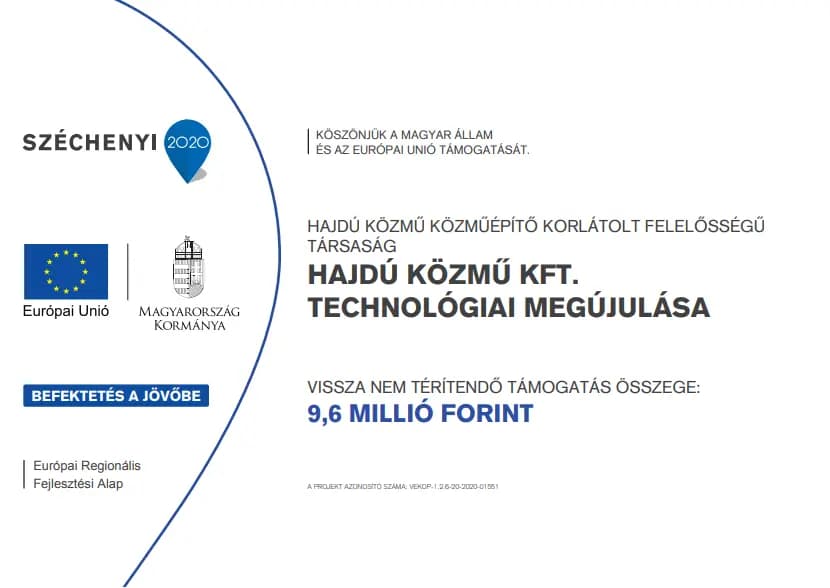 Pályázati projekt keretében használt gép